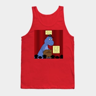 T-Rex as a Graduation Speaker Tank Top